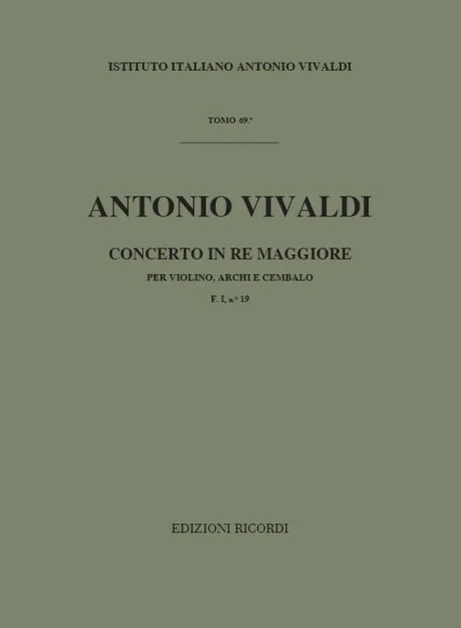 VIVALDI - Concerto in Re Maggiore F. I n. 19 RV 217