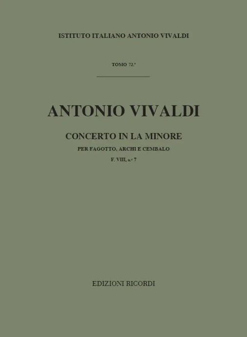 VIVALDI - Concerto in La Minore F. VIII n. 7 RV 497