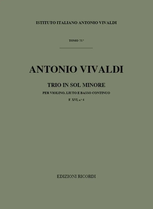 VIVALDI - Trio in Sol Minore F. XVI n. 4 RV 85