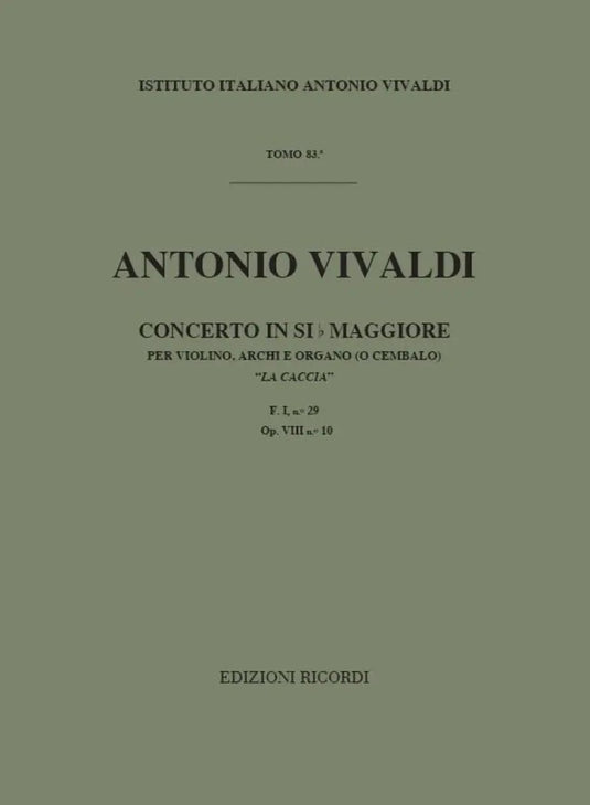 VIVALDI - Concerto in SIb Maggiore OP. VIII N.10 F. I n. 29 RV 362