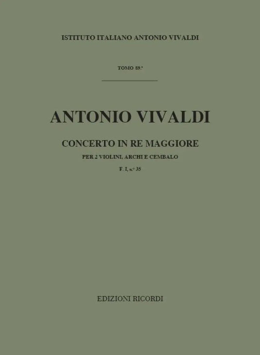 VIVALDI - Concerto in RE Maggiore  F. I n. 35 RV 511