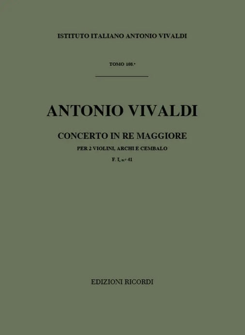 VIVALDI - Concerto in Re Maggiore F. I n. 41 RV 512