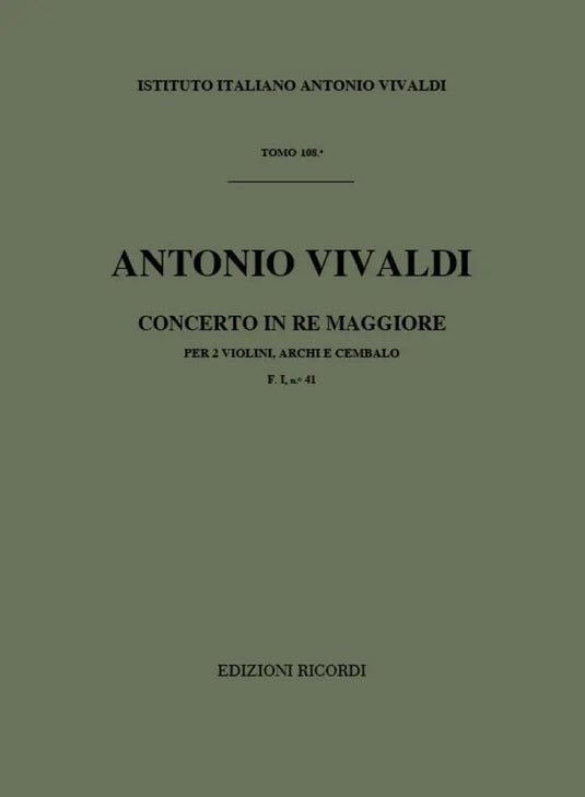 VIVALDI - Concerto in Re Maggiore F. I n. 41 RV 512