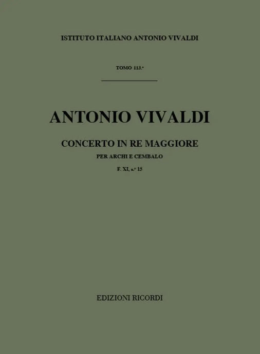 VIVALDI - Concerto in Re Maggiore F. XI n. 15 RV 126