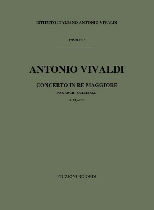 VIVALDI - Concerto in Re Maggiore F. XI n. 15 RV 126