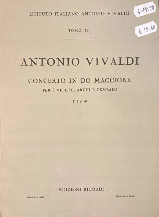 VIVALDI - Concerto in Do Maggiore F. I n. 44 RV 508