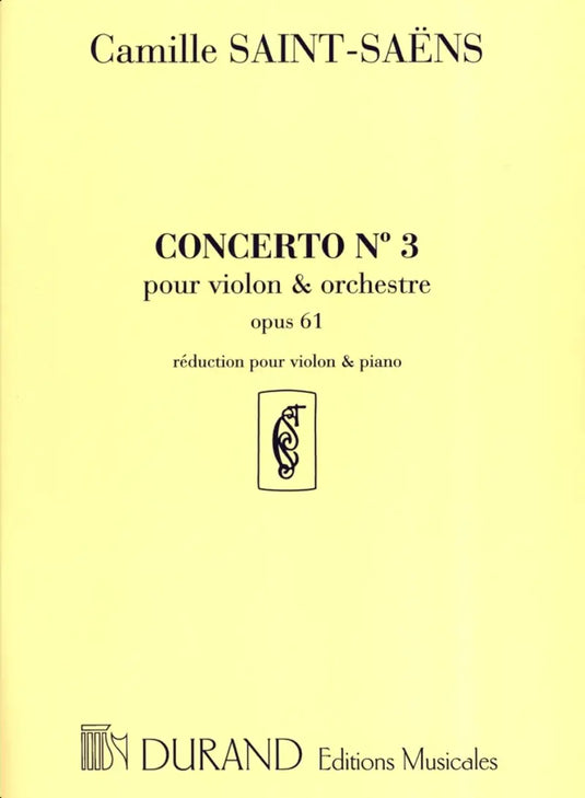 SAINT-SAENS - Concert N. 3 Opus 61