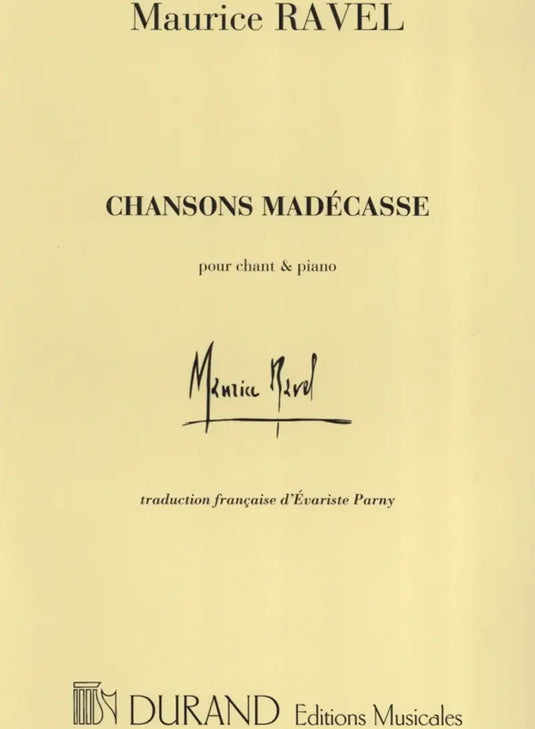 RAVEL - Chansons Madécasses - Canto e Piano