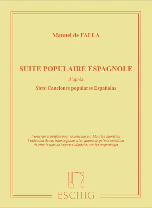 FALLA - Siete Canciones Populares Espanolas - Cello e Piano