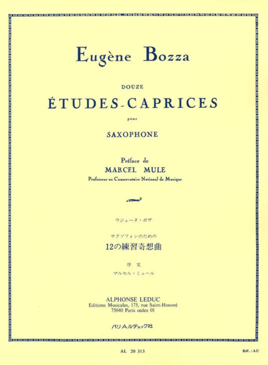 BOZZA - Douze Etudes-Caprices