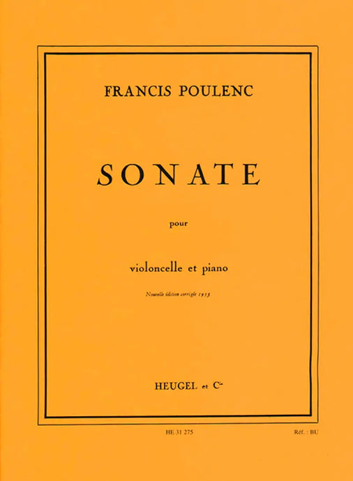 POULENC - Sonate pour Violoncelle et Piano