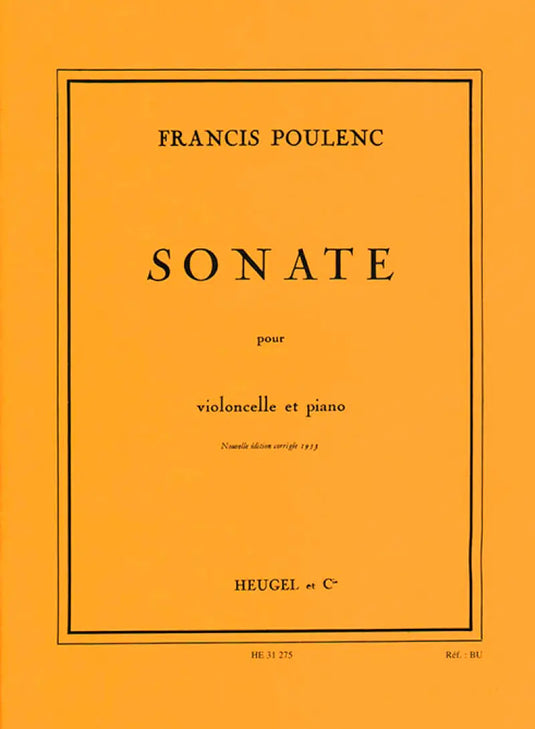 POULENC - Sonate pour Violoncelle et Piano