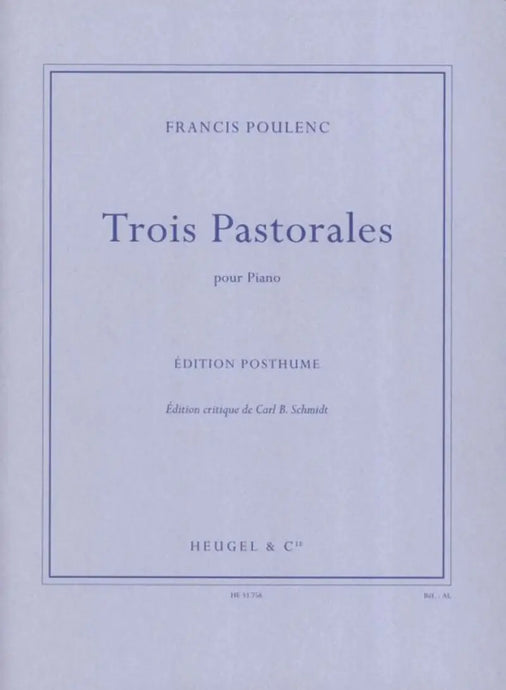 POULENC - 3 Pastorales