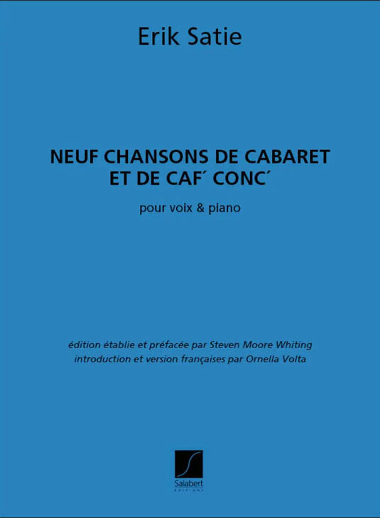 SATIE - Neuf Chansons De Cabaret Et De Caf' Conc'