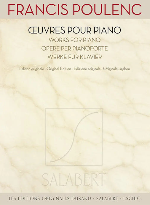 POULENC - Œuvres pour piano