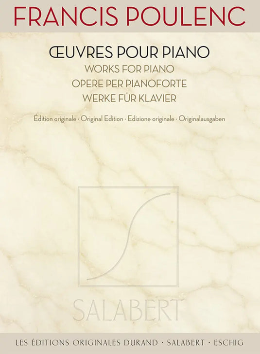 POULENC - Œuvres pour piano