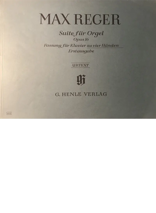 REGER - Suite e-Moll für Orgel op. 16