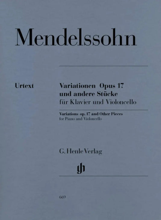 MENDELSSOHN - Variations op.17 and other pieces