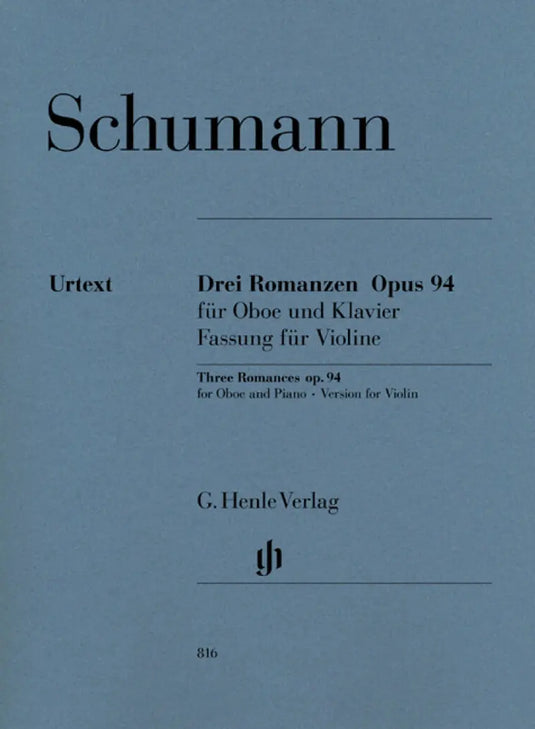 SCHUMANN - Three Romances op. 94 for Oboe and Piano (Violin version)