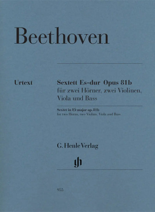 BEETHOVEN - Sextet In E Flat Op.81b - Urtext Parts