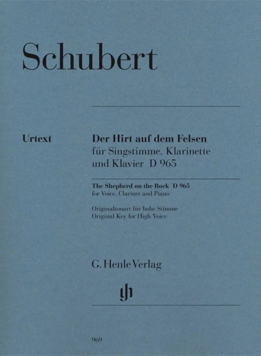 SCHUBERT - Der Hirt auf dem Felsen D 965 - Voice Clarinet and Piano