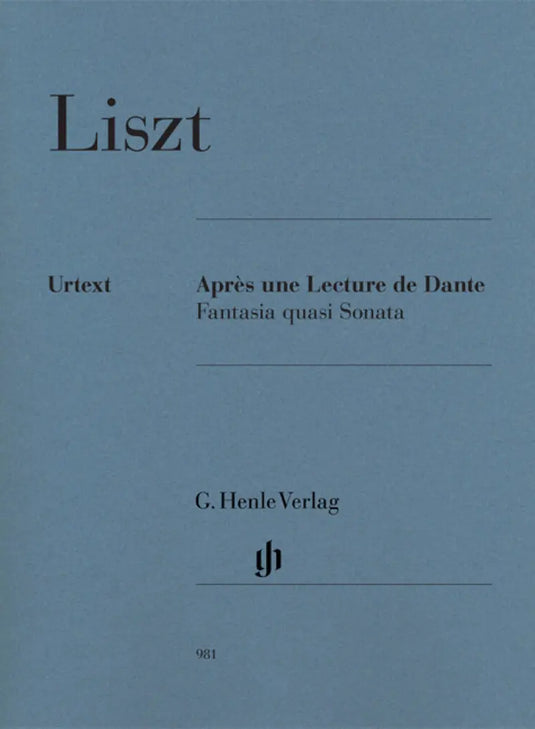 LISZT - Après Une Lecture De Dante - Fantasia Quasi Sonata