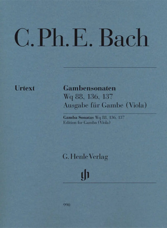 C. PH. E. BACH - Gambensonaten Wq 88, 136, 137