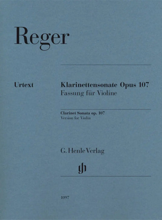 REGER - Clarinet Sonata op. 107 - Version for Violin