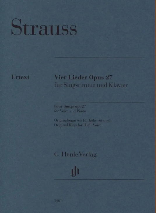 STRAUSS - Vier Lieder Opus 27