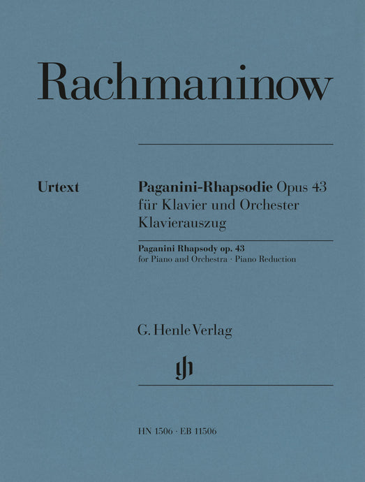 RACHMANINOW - Rapsodie sur un thème de Paganini op. 43