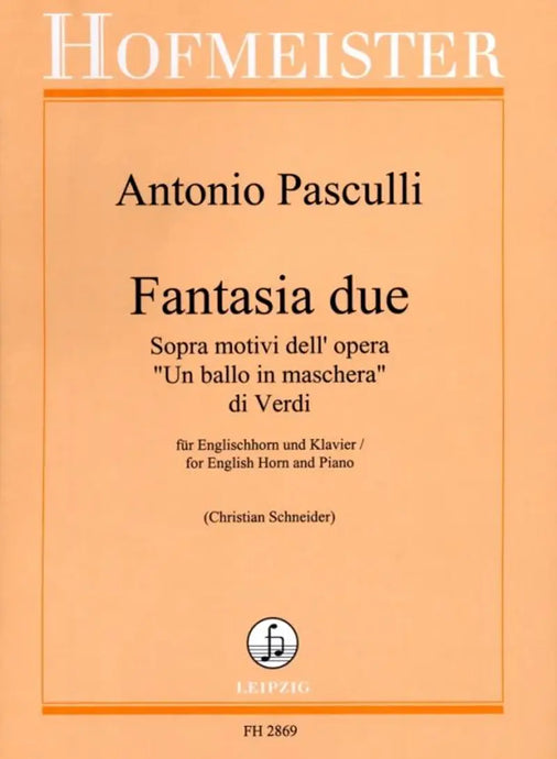 PASCULLI - Fantasia Nr.2 Sopra motivi dell'opera 'Un ballo in maschera' di Verdi