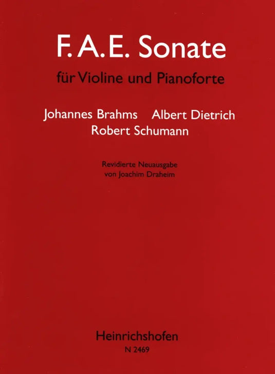 F.A.E SONATE - Fur Violine und Pianoforte