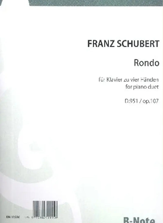SCHUBERT - Rondo for piano duet op.107 - D 951