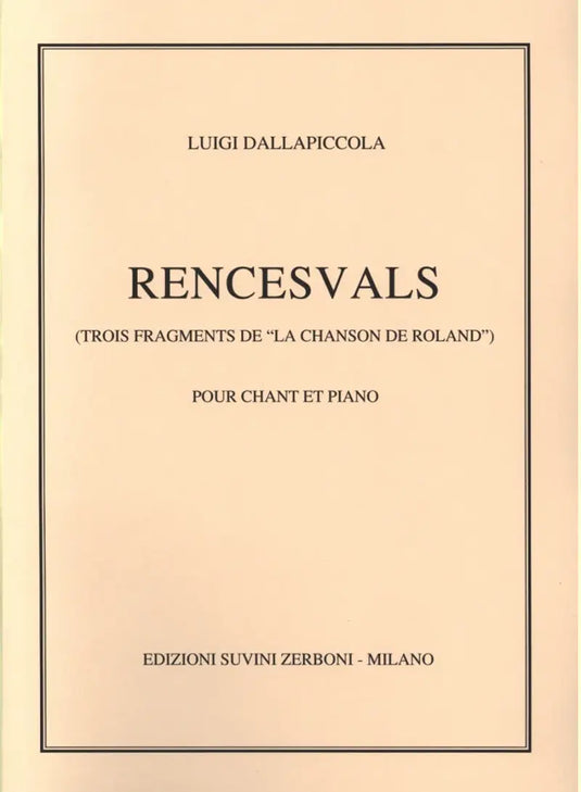 DALLAPICCOLA - Rencesvals (1946)