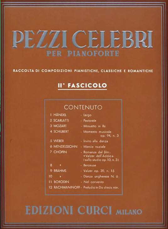 PEZZI CELEBRI PER PIANOFORTE - 2° fascicolo