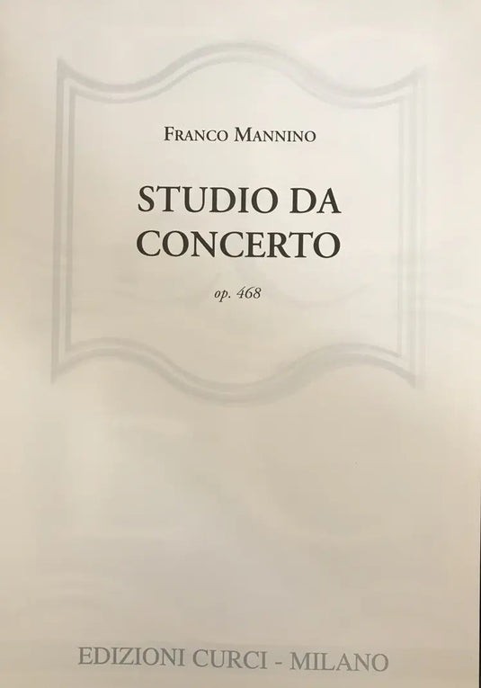 MANNINO - Studio Da Concerto Op. 468 - Piano Solo