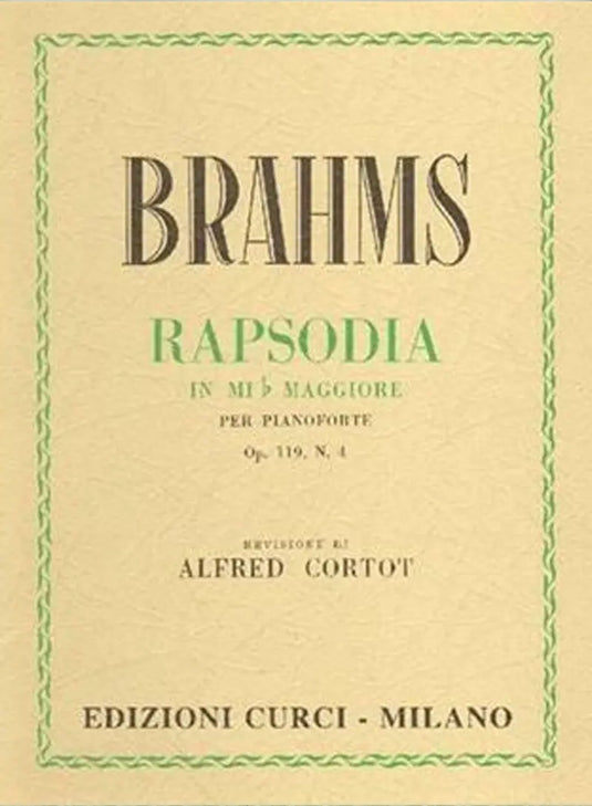 BRAHMS - Rapsodia in Mi bem. magg. op. 119, n. 4.