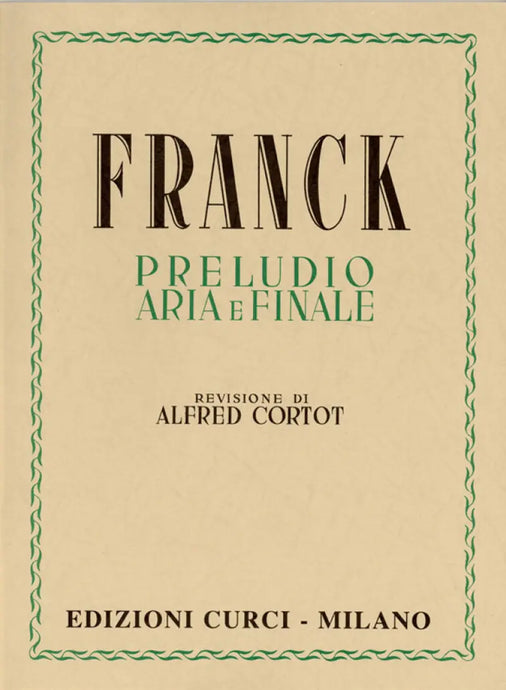 FRANCK - Preludio Aria e Finale