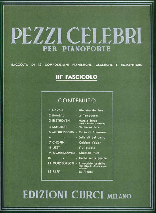 PEZZI CELEBRI PER PIANOFORTE - 3° fascicolo