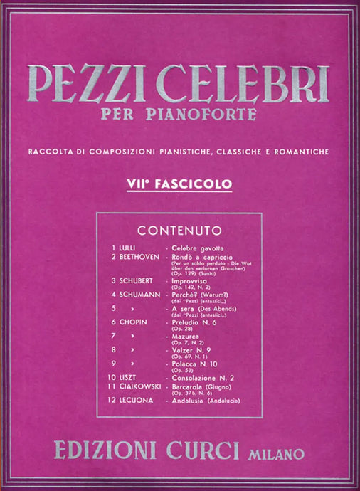 PEZZI CELEBRI PER PIANOFORTE - 7° fascicolo