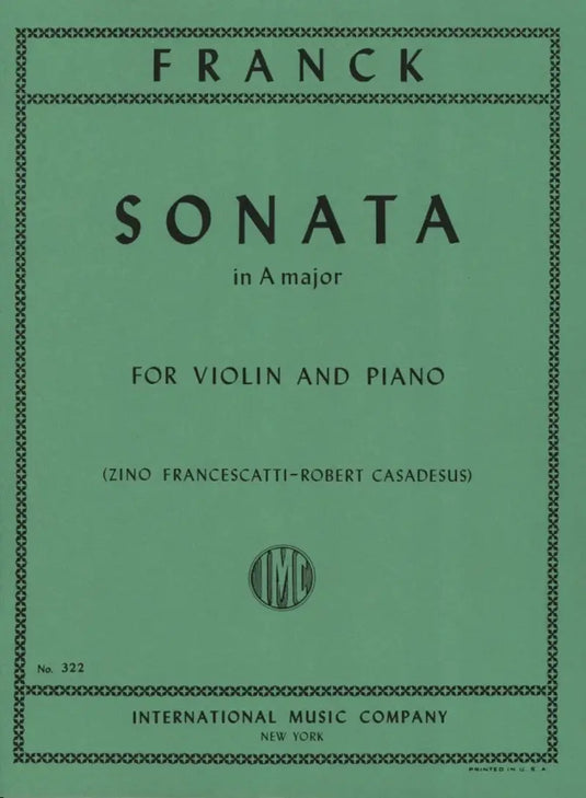 FRANCK - Sonata in A major