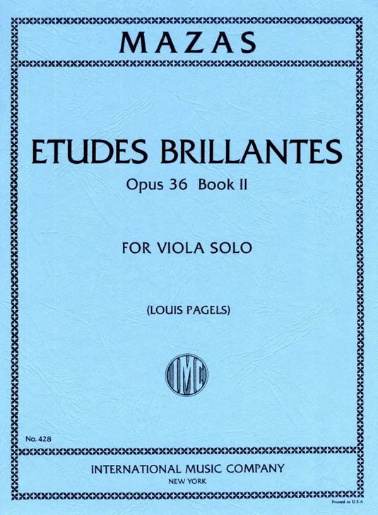MAZAS - Etudes Brillantes Op.36 book 2 (Viola)