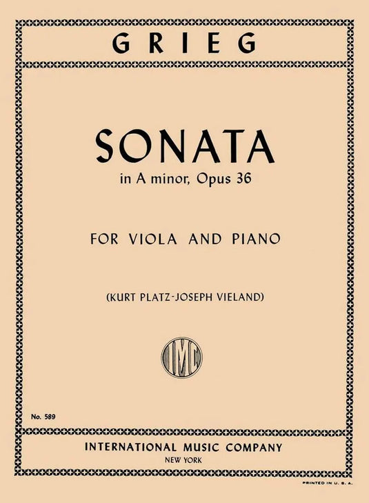 GRIEG - Sonata in A minor op.36