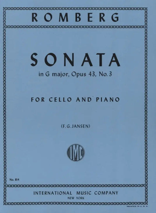 ROMBERG - Sonata for Piano and Violoncello in G Major Op.43 n.3