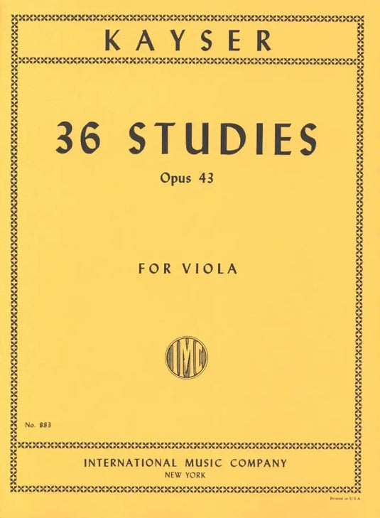 KAYSER - 36 Studies op.43 (Viola)