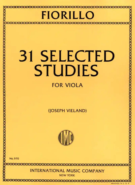 FIORILLO - 31 Selected Studies For Viola