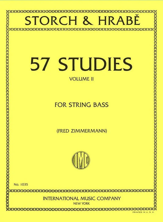 STORCH-HARBE -  57 Studies for String Bass Volume II