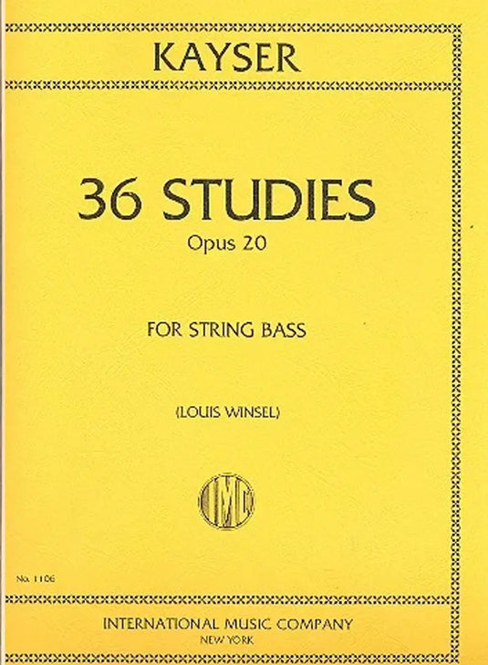 KAYSER - 36 Studies Op.20 String Bass
