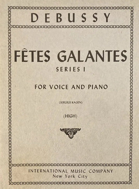 DEBUSSY - Fetes Galantes I Serie