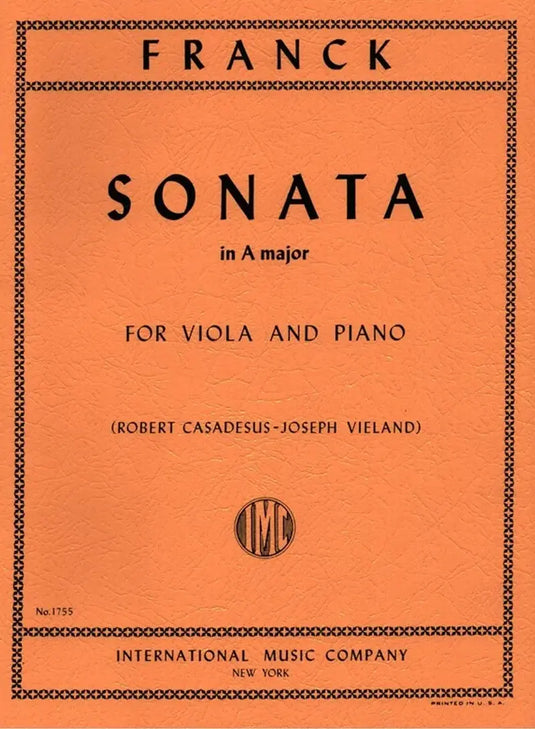 FRANCK - Sonata in A major (Viola)